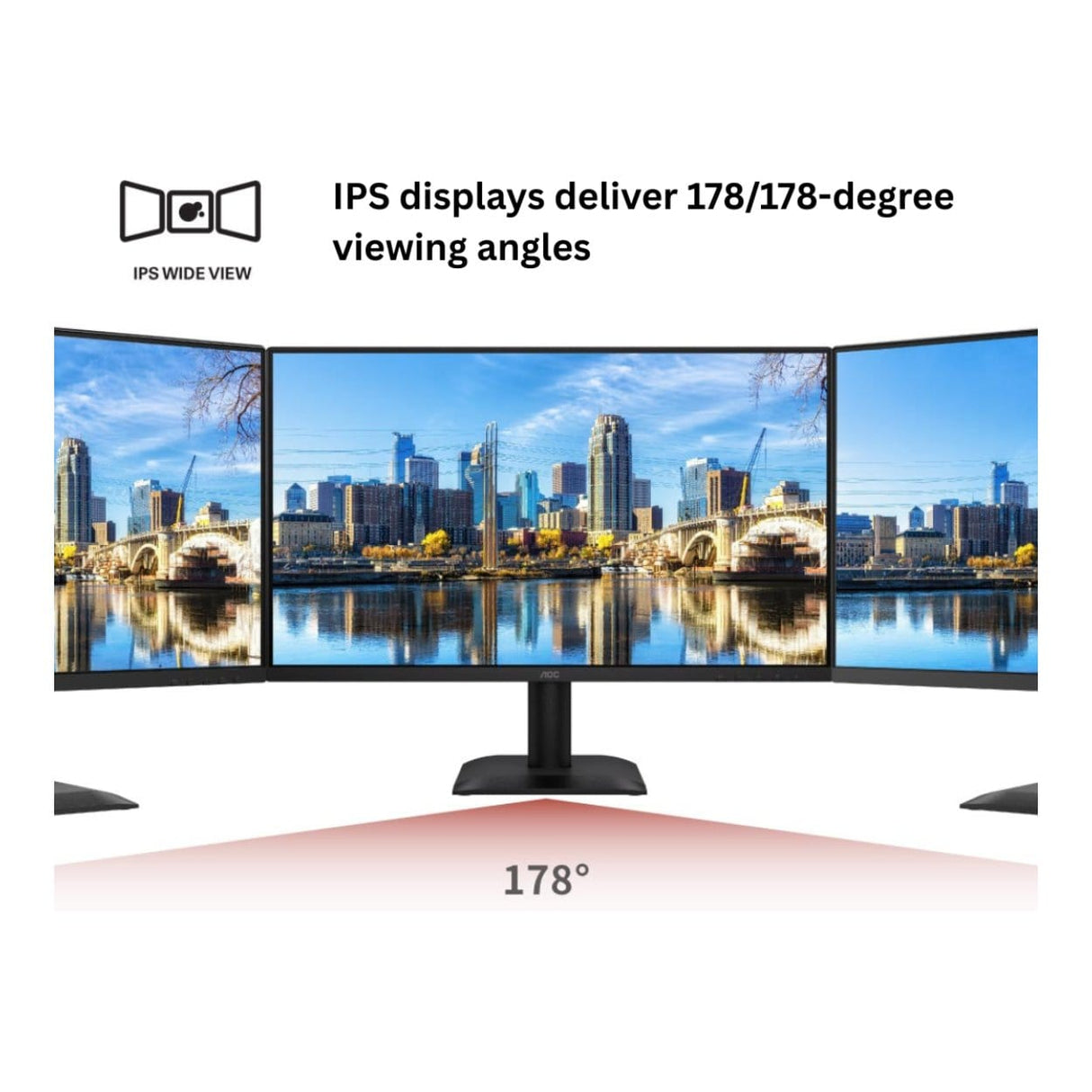 AOC 24E40L 23.8-inch 1920 x 1080p FHD 16:9 144Hz 0.5ms LED IPS Circular Polarized Monitor