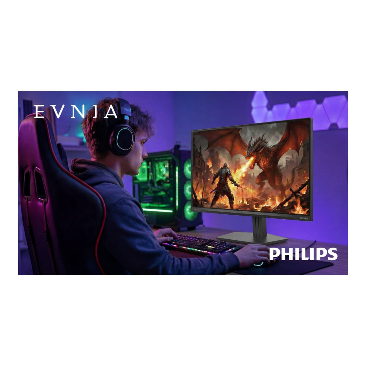 Philips Evnia 24M2N2100NF 23.8-inch 1920 x 1080p FHD 16:9 144Hz 0.5ms LED IPS Gaming Monitor