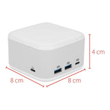 LMP PowerDock 5-port GaN Type-C Adapter Silver White 25186