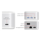 LMP PowerDock 5-port GaN Type-C Adapter Silver White 25186