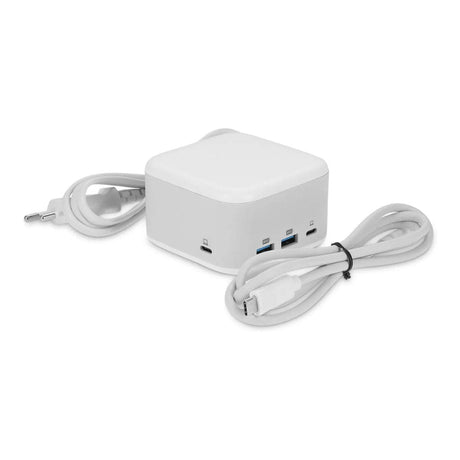 LMP PowerDock 5-port GaN Type-C Adapter Silver White 25186