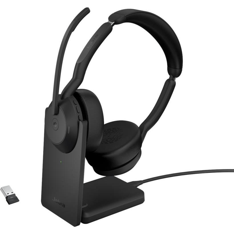 Jabra Evolve2 55 Wireless USB-A Stereo Headset Black 25599-989-989
