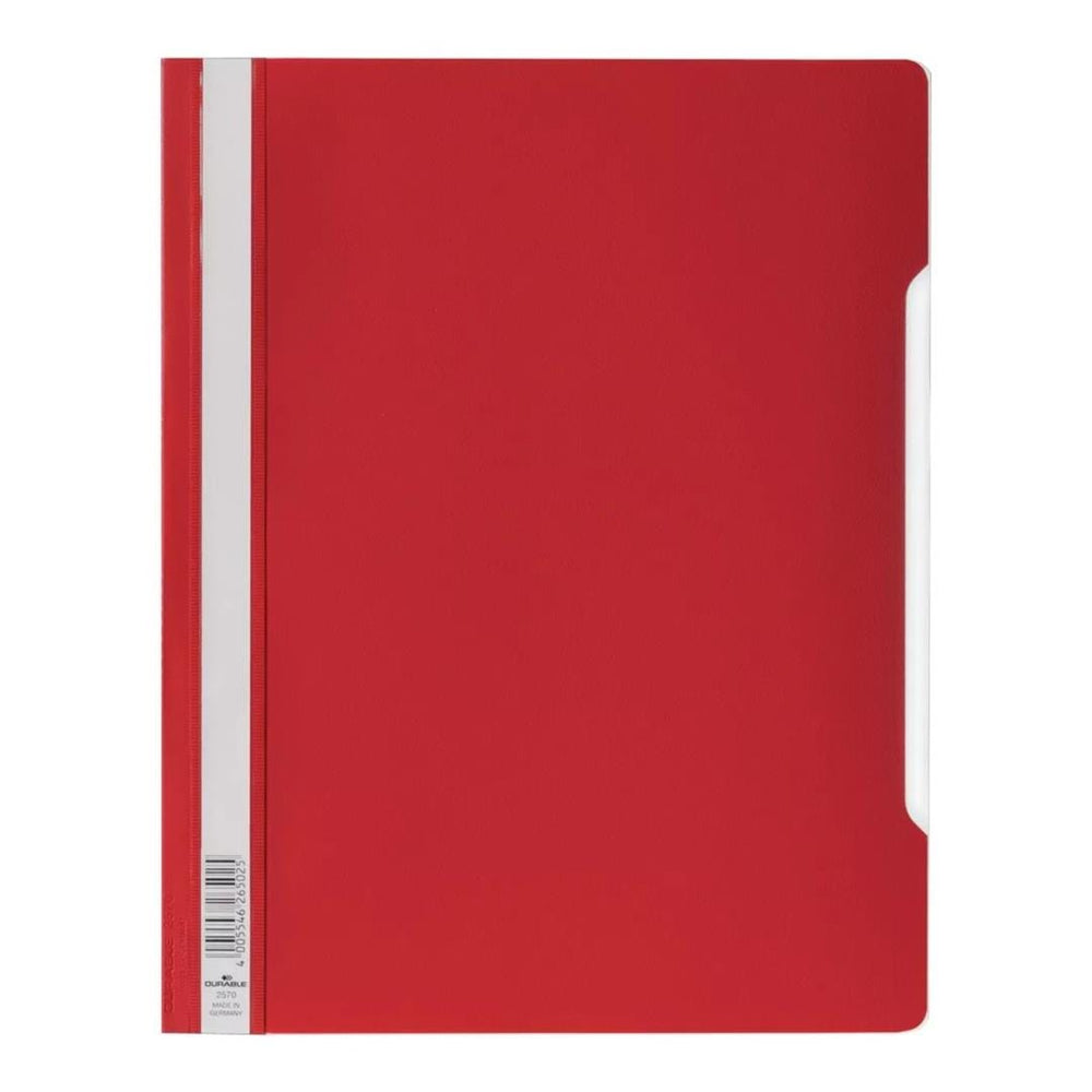 Clear File For Projects Durable Clear View A4 Project Folder Document File 50-pack Red 257303 ...