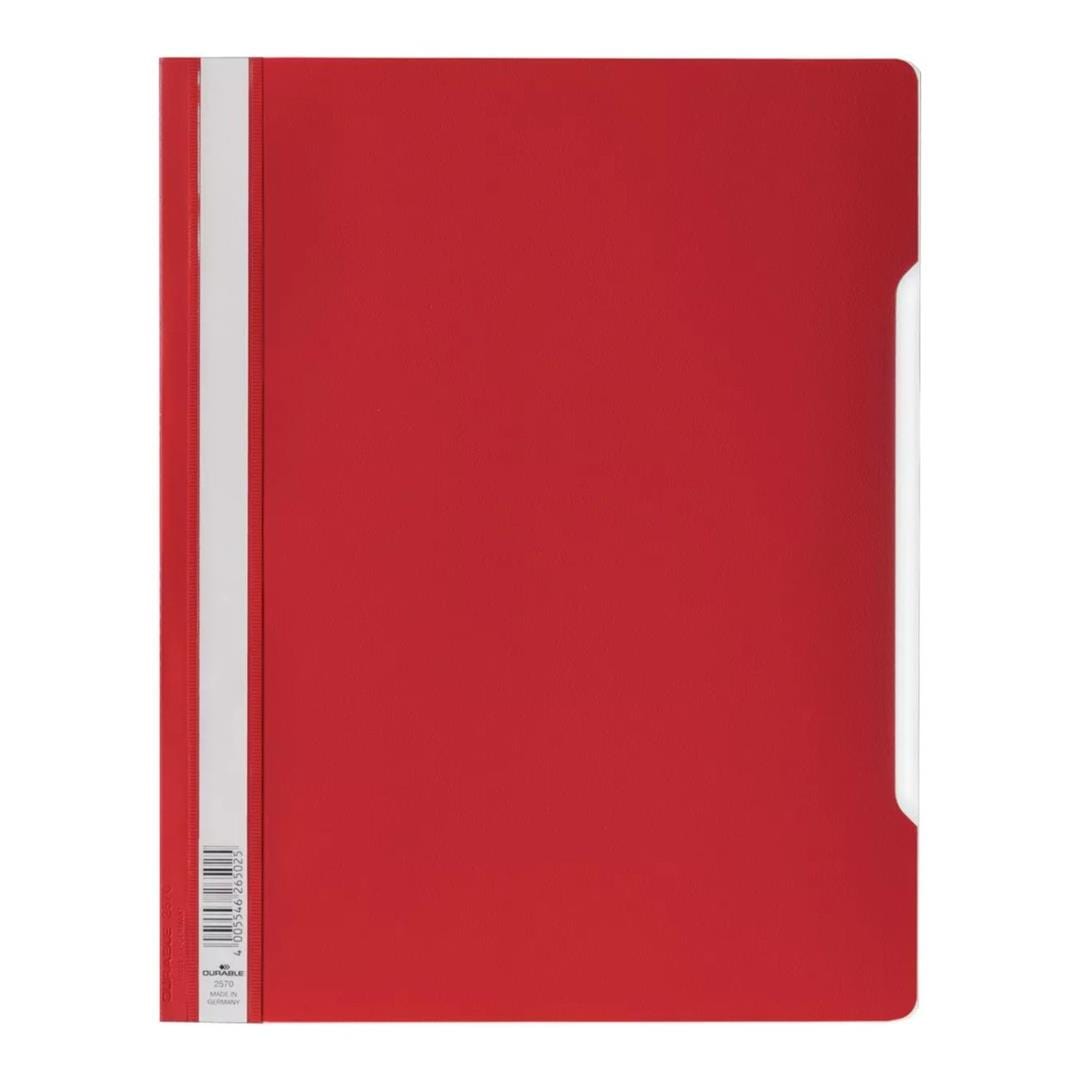 Durable Clear View A4 Project Folder Document File 50-pack Red 257303