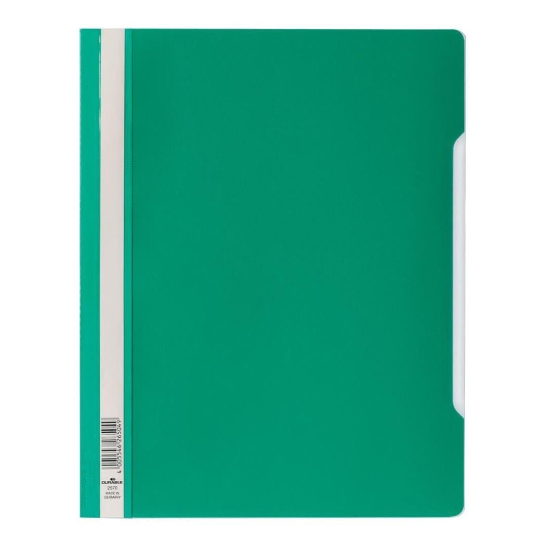 Durable Clear View A4 Project Folder Document File 50-pack Green 257305