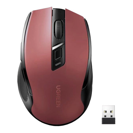 Ugreen MU006 2.4GHz Wireless Optical Mouse Red 25752