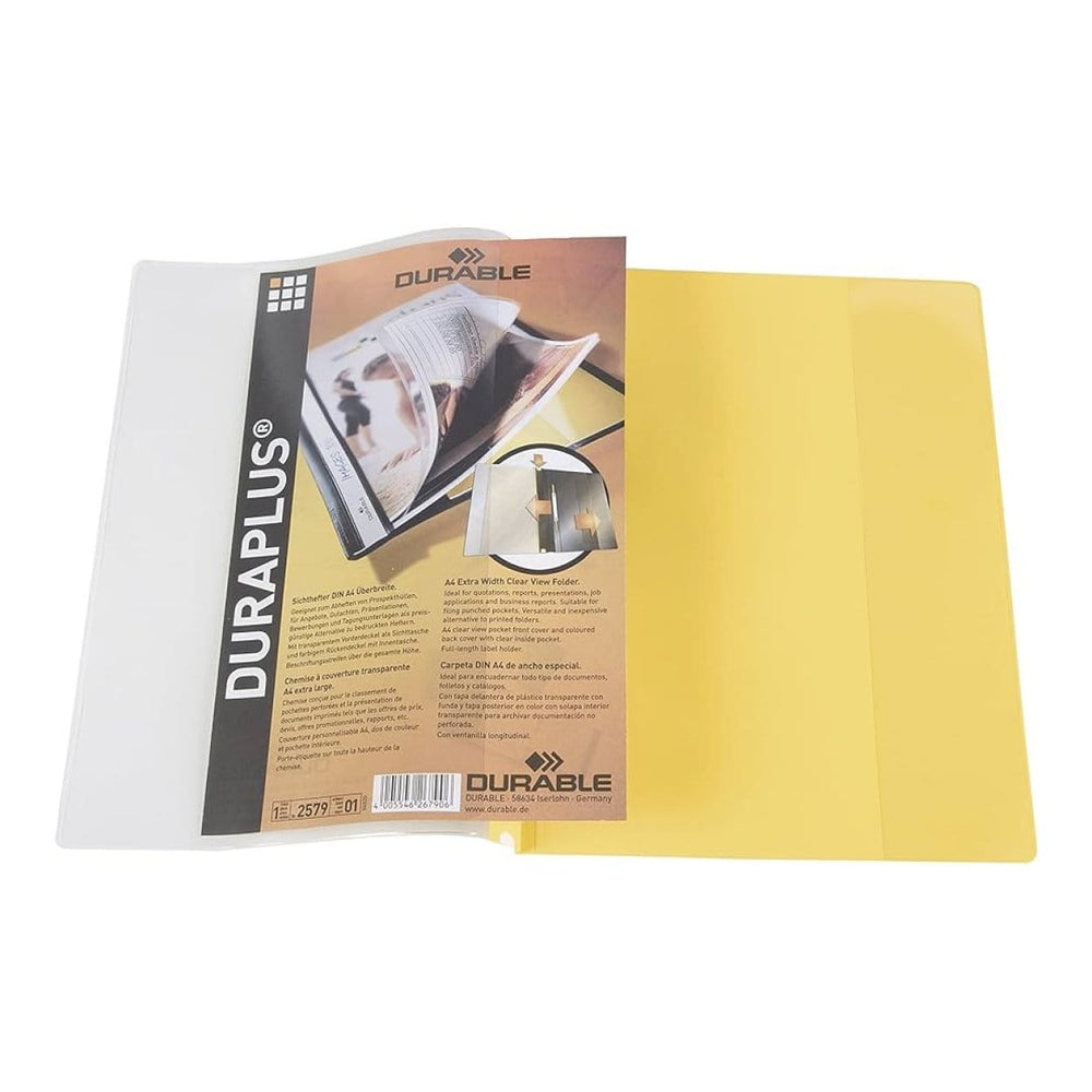 Durable File Label Durable DURAPLUS A4 Project Document File Folder 25-pack Yellow 257904 ...