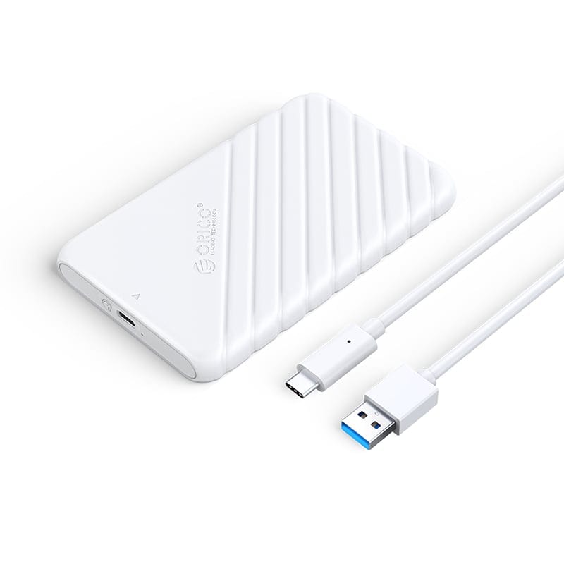 Orico 2.5-inch Gen1 Type-C to Type-A HDD Enclosure White 25PW1-C3-WH-EP