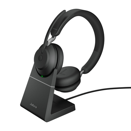 Jabra Evolve2 65 Mono Wireless Headset with Stand Black 26599-989-889
