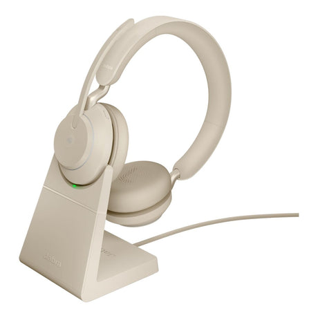Jabra Evolve2 65 Stereo Wireless On-Ear Headset with Stand 26599-999-888