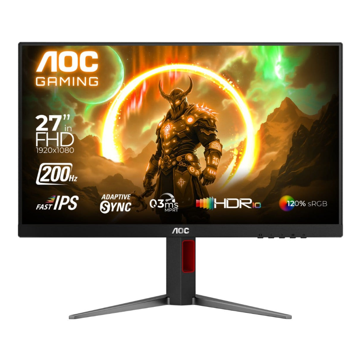 AOC 27G4H 27-inch 1920 x 1080p FHD 16:9 200Hz 0.3ms LED IPS Gaming Monitor
