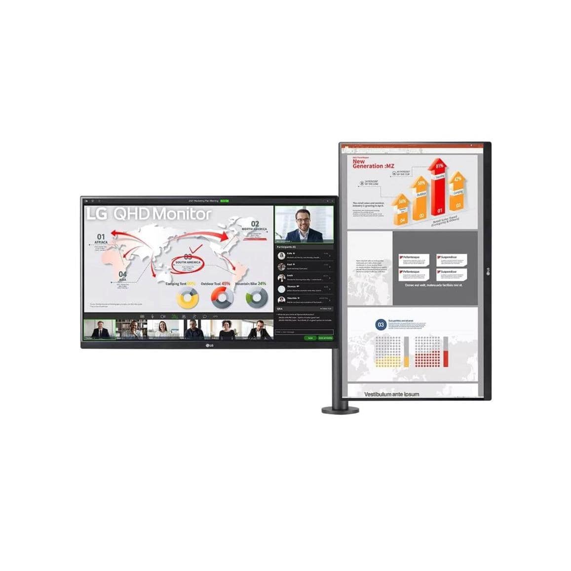 LG 27QP88D 27-inch 2560x1440p QHD 16:9 75Hz 5ms IPS LED Dual Monitor