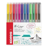 Kores 0.4mm K-Liner Metal Tip Fineliner 12-pack 28112