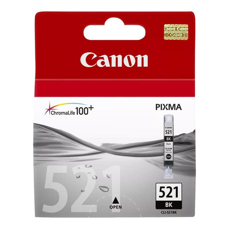 Canon CLI-521BK Black Printer Ink Cartridge Original 2933B004 Single-pack