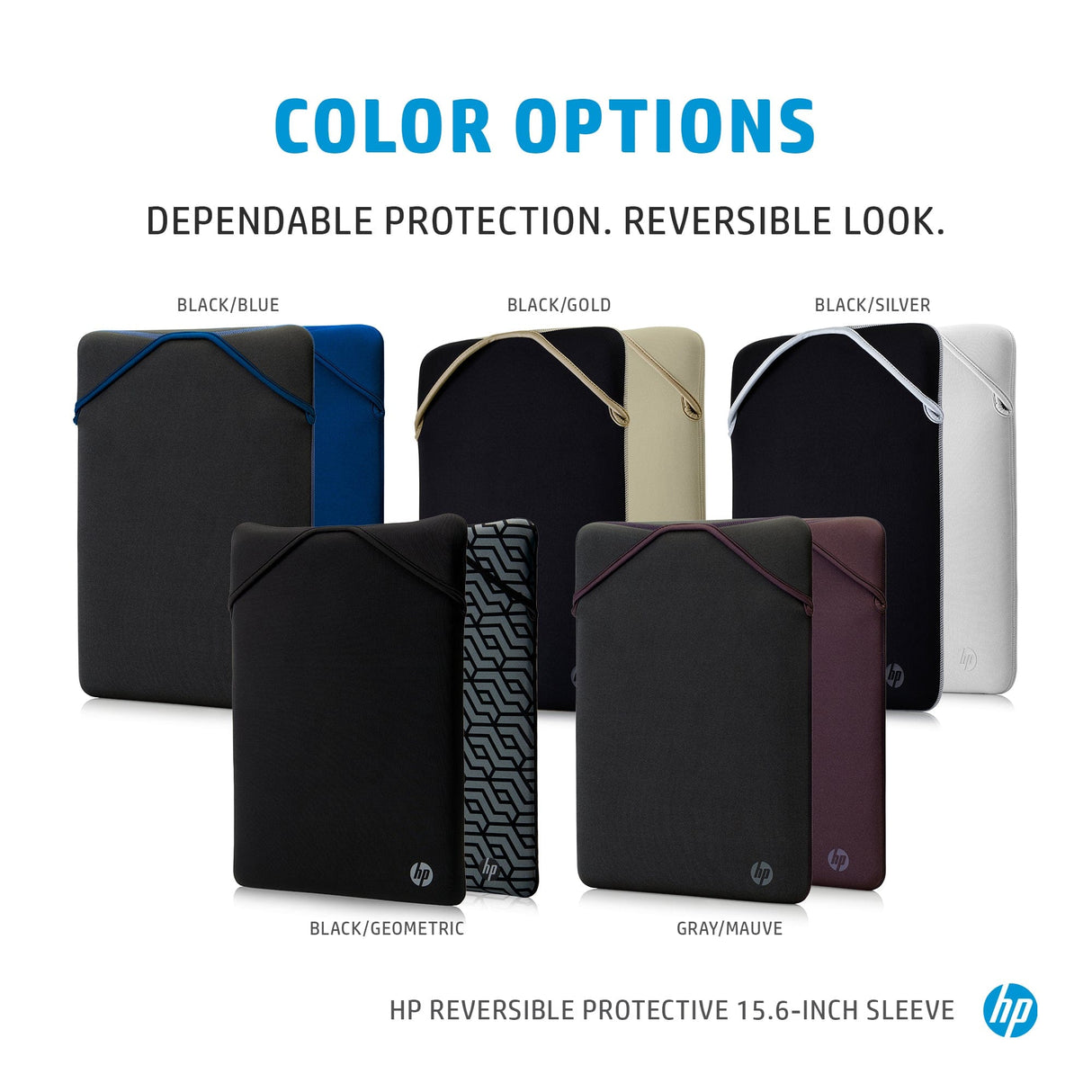 HP Reversible Protective 15.6-inch Notebook Sleeve Blue 2F1X7AA