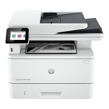 HP LaserJet Pro 4103dw A4 Multifunction Mono Laser Printer 2Z627AOPEN (Open Box)