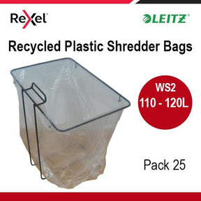 Rexel Shredder Bag for 110 to 120 Litre Bin 25-pack 300096