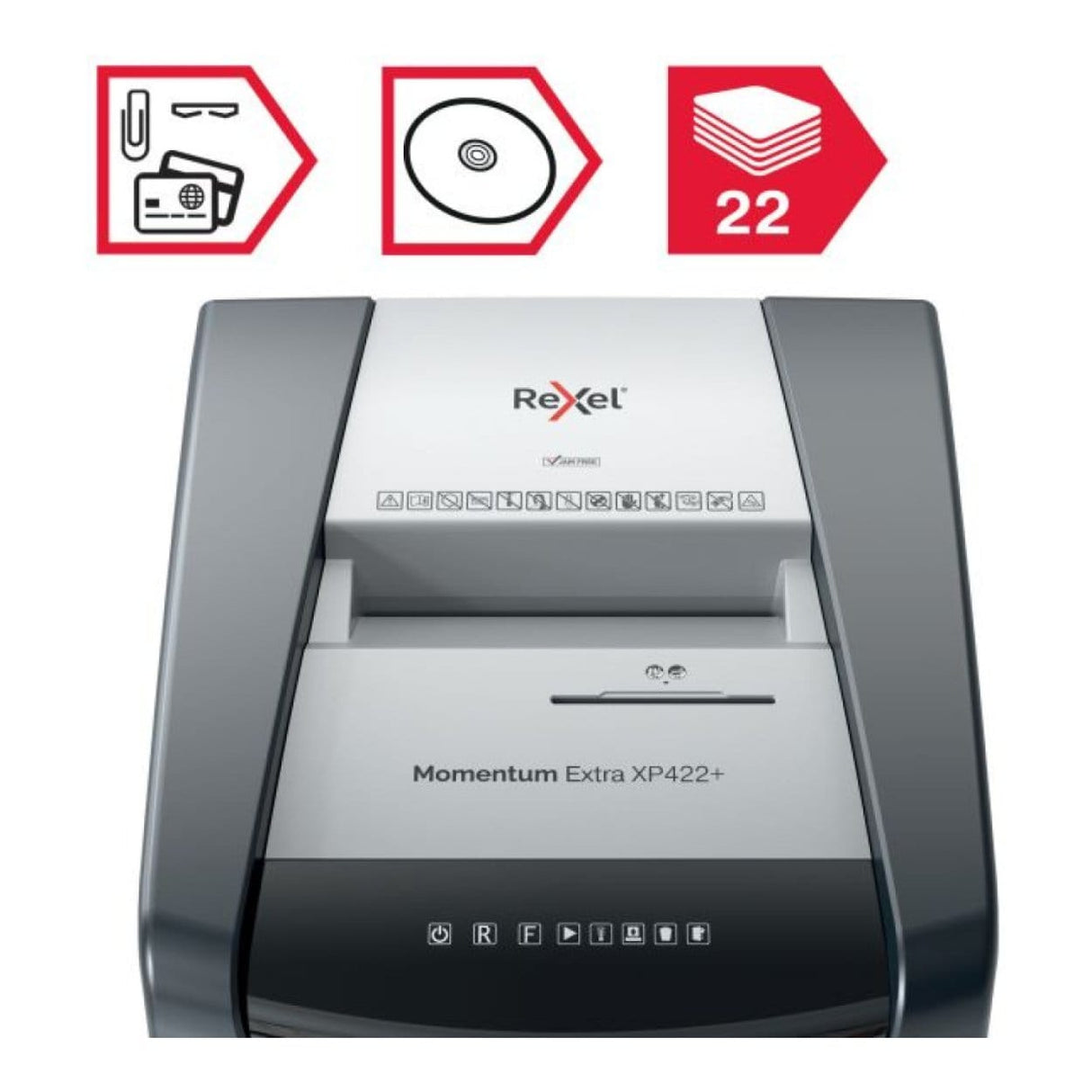 Rexel Momentum Extra XP422+ Jam Free Cross Cut Paper P4 Shredder 301076