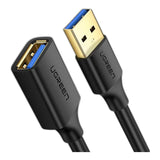 Ugreen 3m USB 3.0 Female to USB 3.0 Male Cable Cord Extension Adapter Black 30127