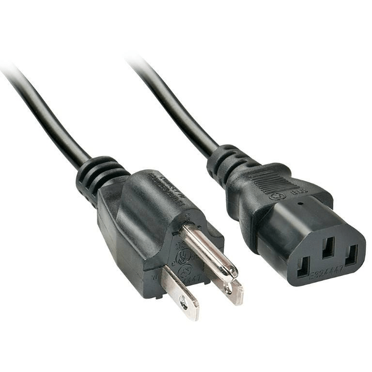Lindy 30338 US 3-pin to C13 Mains Cable 2m
