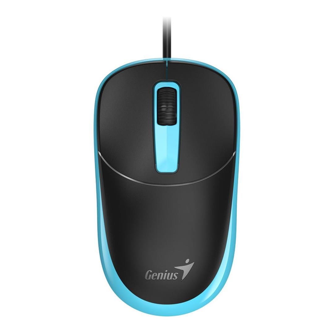 Genius DX-123 USB Wired Optical Mouse Black and Blue 31010033401