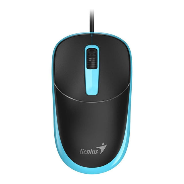 Genius DX-123 USB Wired Optical Mouse Black and Blue 31010033401