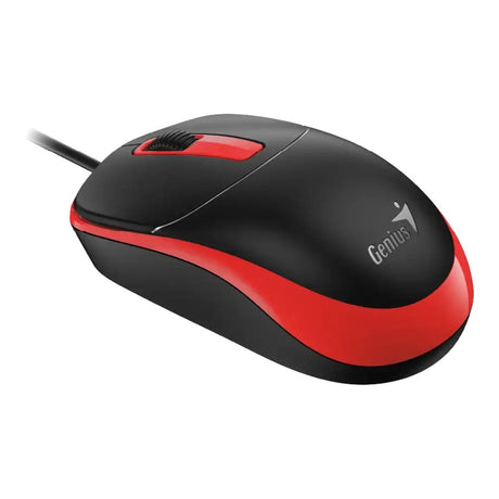 Genius DX-123 USB Wired Optical Mouse Black and Red 31010033402