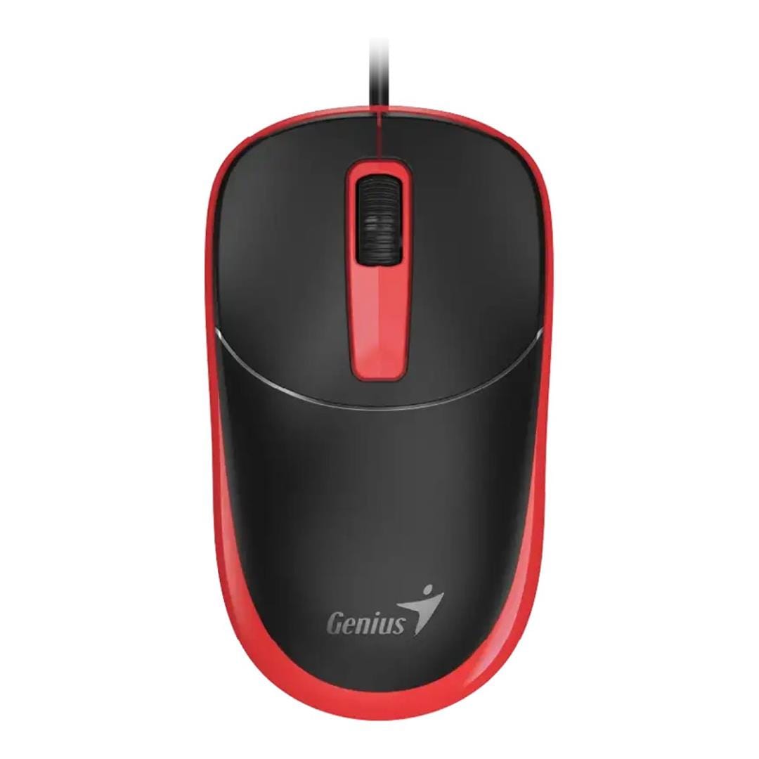 Genius DX-123 USB Wired Optical Mouse Black and Red 31010033402