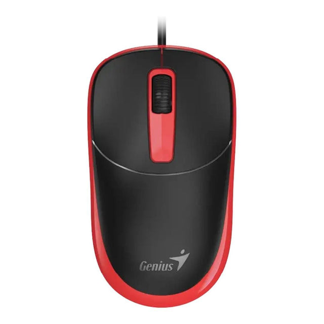 Genius DX-123 USB Wired Optical Mouse Black and Red 31010033402