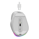 Genius Ergo 9000S Pro Wireless Bluetooth Rechargeable Mini Ergo Silent Mouse Silver 31030039402