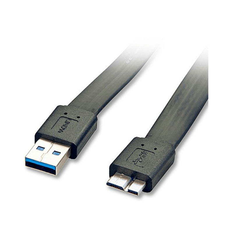 Lindy 2m USB 3.0 Flat A-M to Micro-B Cable 3147