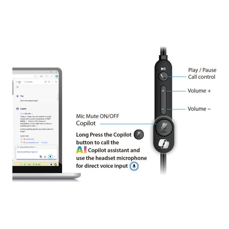 Genius HS-220U AI USB-C Headset Black 31710032401