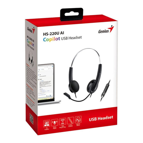 Genius HS-220U AI USB-C Headset Black 31710032401