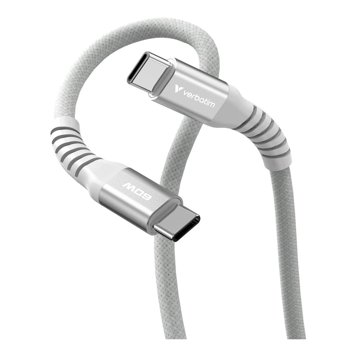Verbatim 1.2m USB-C to USB-C 60W Sync and Charge Magnetic Cable Grey 38150