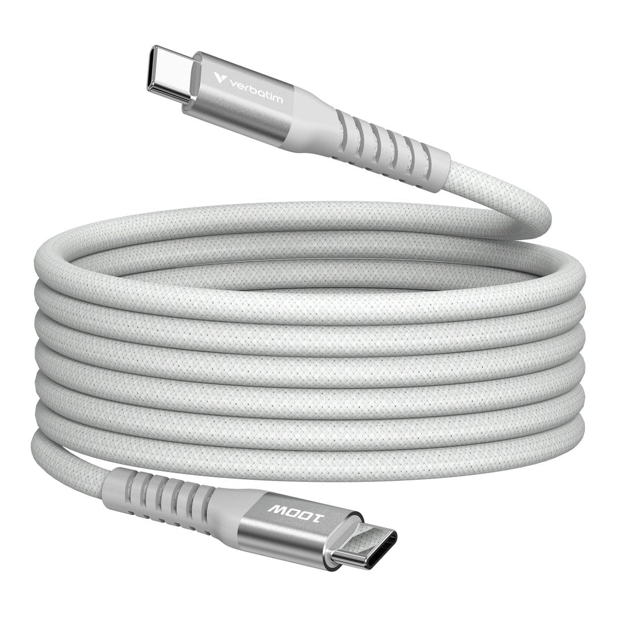 Verbatim 1.2m USB-C to USB-C 100W Sync and Charge Magnetic Cable Grey 31854