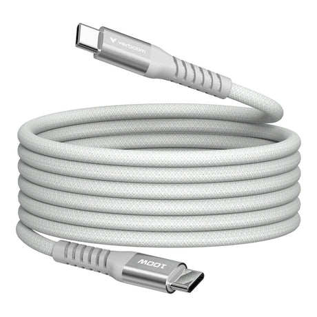 Verbatim 1.2m USB-C to USB-C 100W Sync and Charge Magnetic Cable Grey 31854