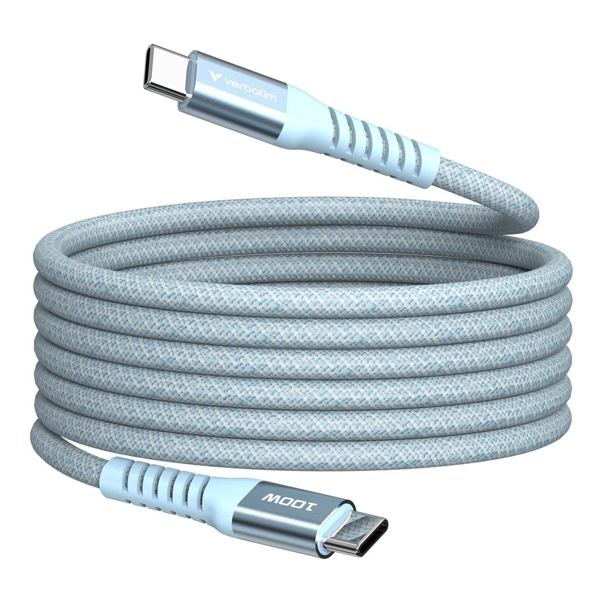 Verbatim 1.2m USB-C to USB-C 100W Sync and Charge Magnetic Cable Blue 31856