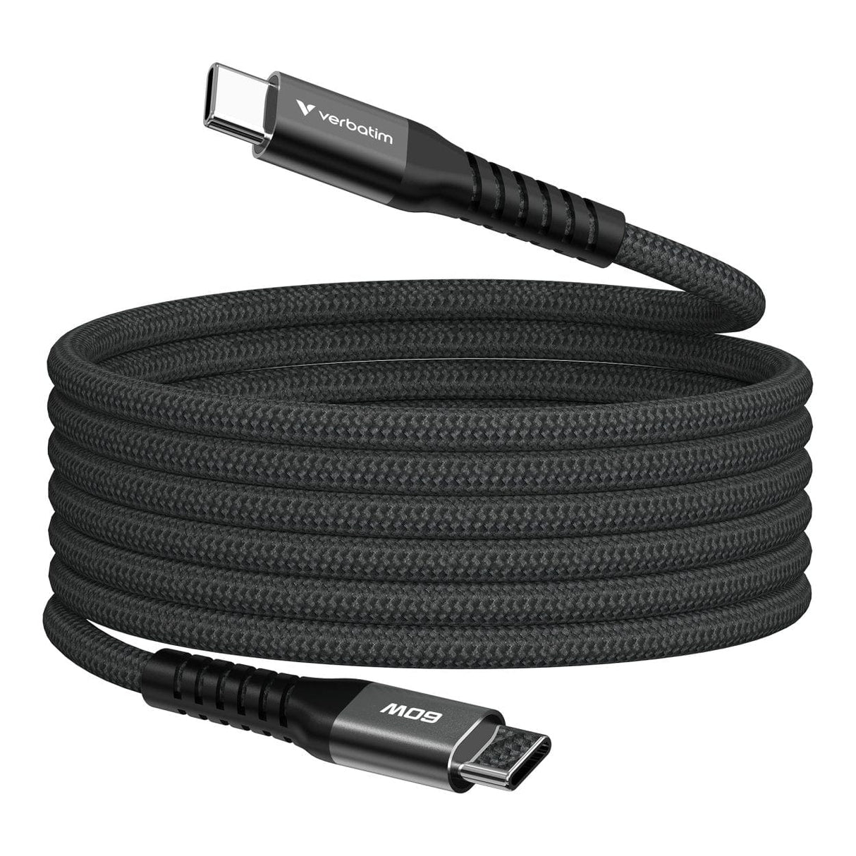 Verbatim 1.2m USB-C to USB-C 60W Sync and Charge Magnetic Cable Black 31859