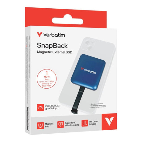Verbatim 1TB SnapBack SSD Blue Metallic 32075