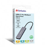 Verbatim CMH-08 8-in-1 Type-C Hub Silver 32151