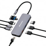 Verbatim CMH-09 9-in-1 Type-C Hub Silver 32152