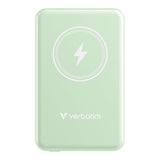 Verbatim 5000mAh Charge n Go Magnetic Wireless Power Bank Green 32241