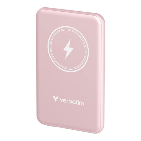 Verbatim 5000mAh Charge n Go Magnetic Wireless Power Bank Pink 32243