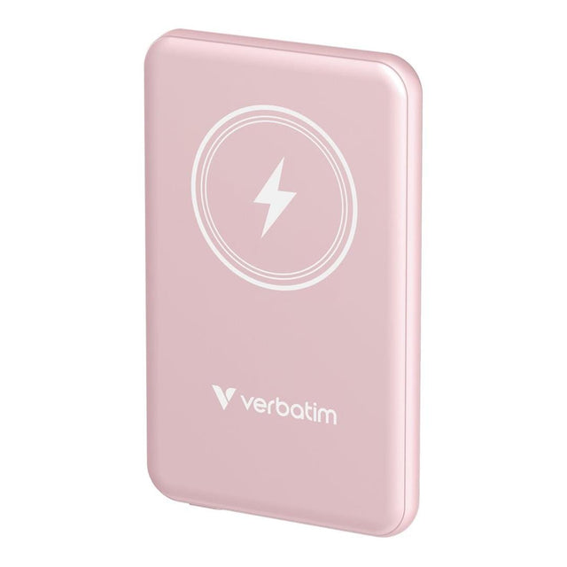 Verbatim 5000mAh Charge n Go Magnetic Wireless Power Bank Pink 32243