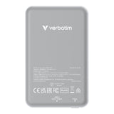 Verbatim 5000mAh Charge n Go Magnetic Wireless Power Bank Grey 32244
