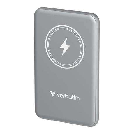 Verbatim 5000mAh Charge n Go Magnetic Wireless Power Bank Grey 32244