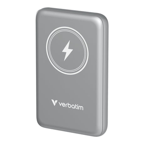 Verbatim Charge 'n' Go 10000mAh Magnetic Wireless Power Bank Grey 32249