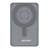 Verbatim 5,000mAh Charge n Go Two Cable Magnetic Wireless Charging Power Bank Grey 32251