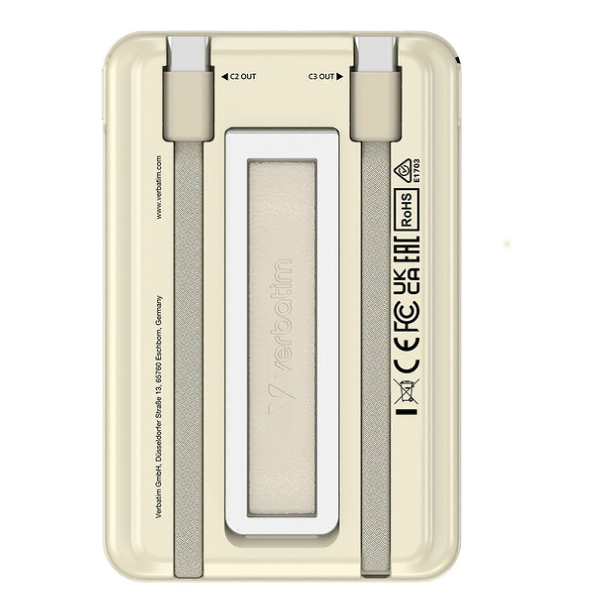 Verbatim 5,000mAh Charge n Go Two Cable Magnetic Wireless Charging Power Bank Gold 32253