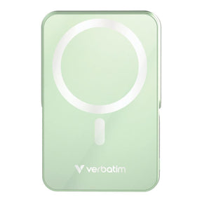 Verbatim Charge n Go 10,000mAh Magnetic Wireless Charging Power Bank Glass with Stand Green 32259